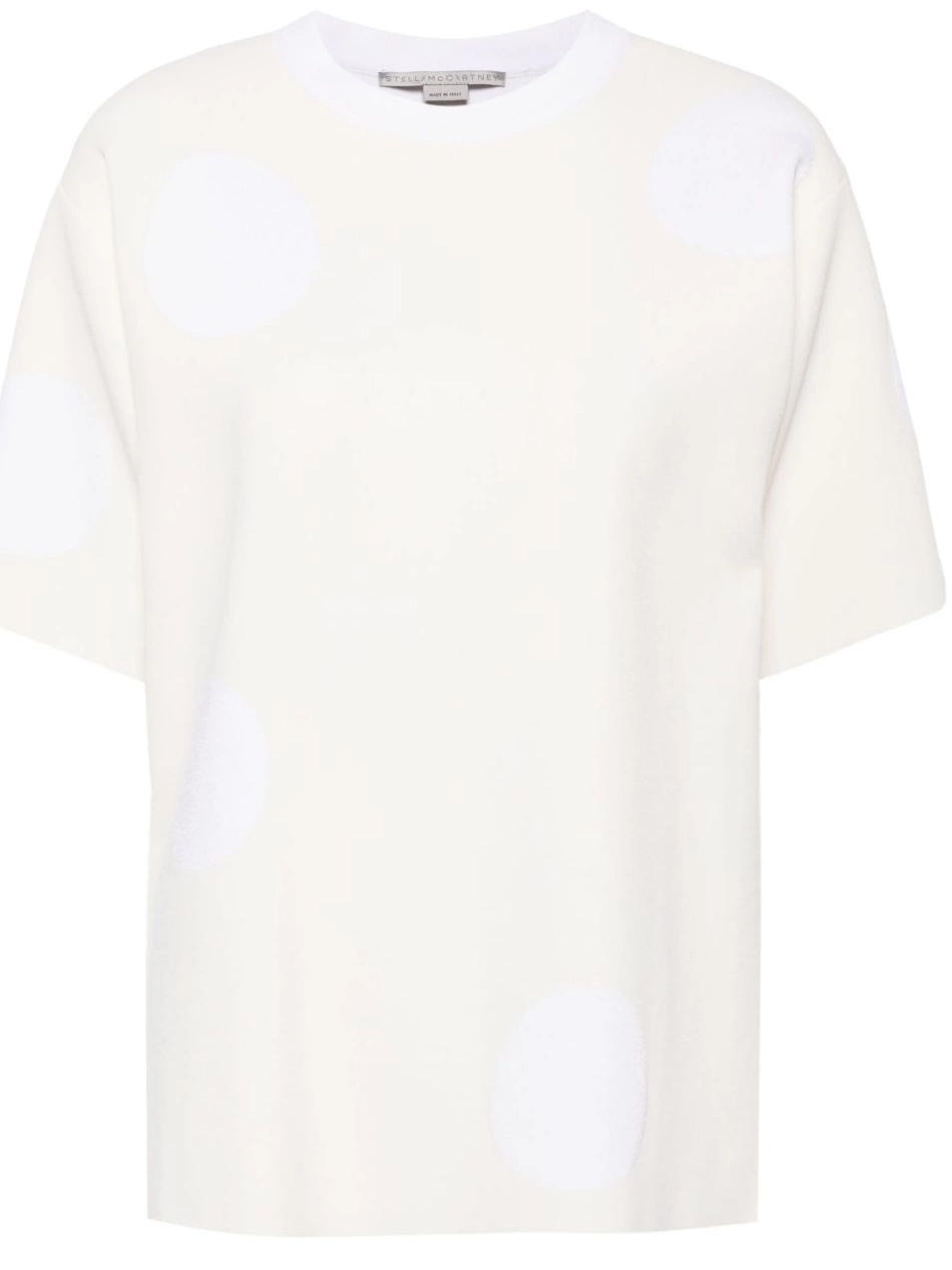 Affordable polka-dot McCartney Stella crew-neck jumper Women 0728